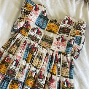 Pink Chicken Multi Crayons Kit Back to School Girls Flutter Sleeve Dress Size 5Y